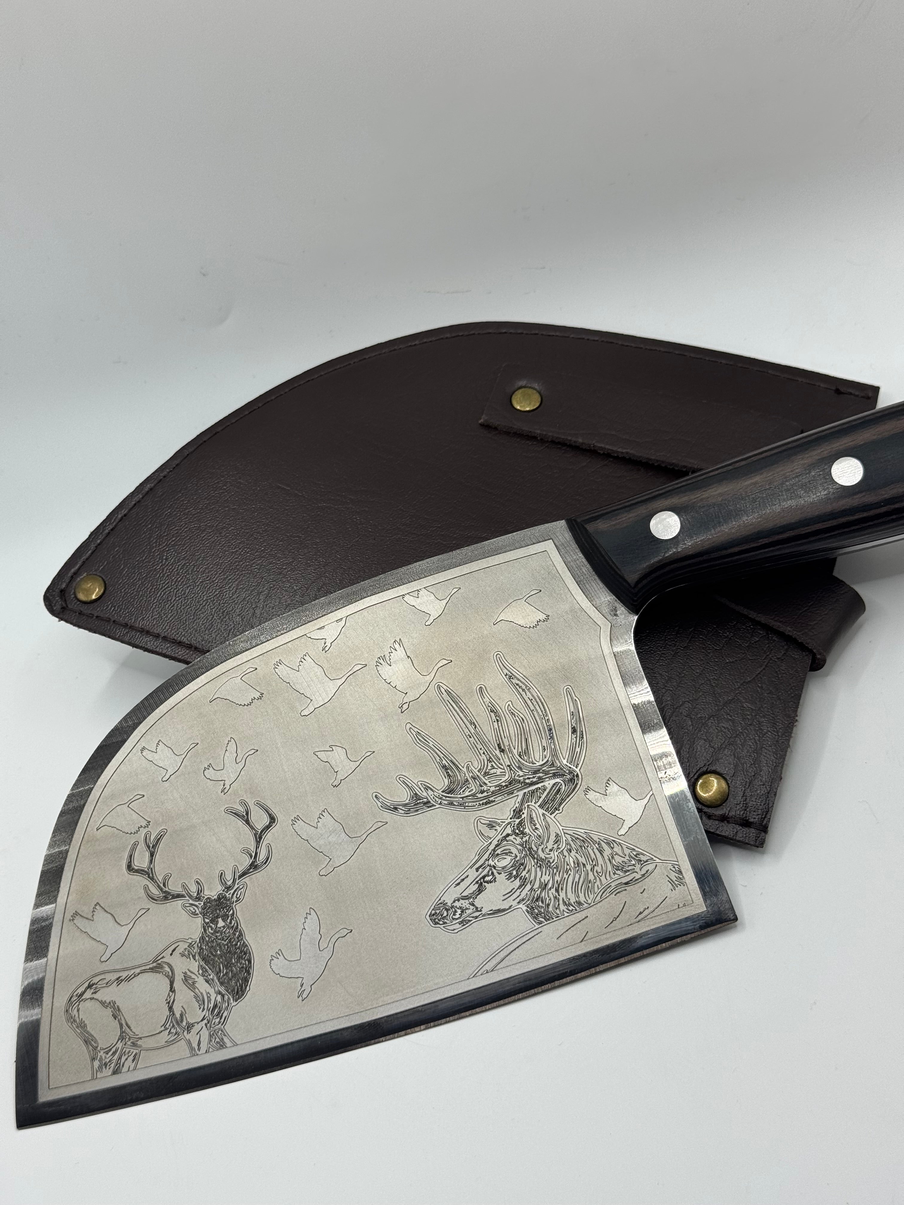 One Side Chef Knife (Deer Design)